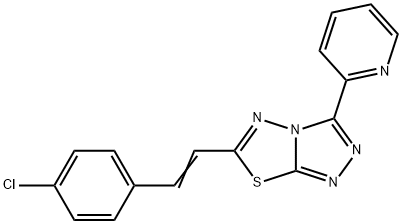 929809-06-3 6-[2-(4-chlorophenyl)vinyl]-3-(2-pyridinyl)[1,2,4]triazolo[3,4-b][1,3,4]thiadiazole