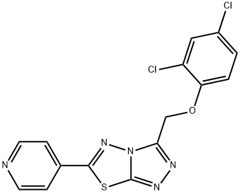 2,4-dichlorophenyl [6-(4-pyridinyl)[1,2,4]triazolo[3,4-b][1,3,4]thiadiazol-3-yl]methyl ether Struktur