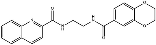 N-{2-[(2,3-dihydro-1,4-benzodioxin-6-ylcarbonyl)amino]ethyl}-2-quinolinecarboxamide Structure