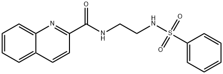 N-{2-[(phenylsulfonyl)amino]ethyl}-2-quinolinecarboxamide Structure