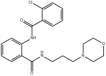 2-[(2-chlorobenzoyl)amino]-N-[3-(4-morpholinyl)propyl]benzamide 结构式