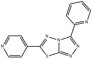 3-(2-pyridinyl)-6-(4-pyridinyl)[1,2,4]triazolo[3,4-b][1,3,4]thiadiazole 化学構造式