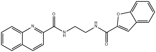 N-{2-[(1-benzofuran-2-ylcarbonyl)amino]ethyl}-2-quinolinecarboxamide Structure