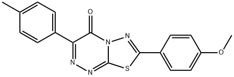 7-(4-methoxyphenyl)-3-(4-methylphenyl)-4H-[1,3,4]thiadiazolo[2,3-c][1,2,4]triazin-4-one 结构式