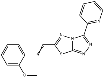 6-[2-(2-methoxyphenyl)vinyl]-3-(2-pyridinyl)[1,2,4]triazolo[3,4-b][1,3,4]thiadiazole Struktur