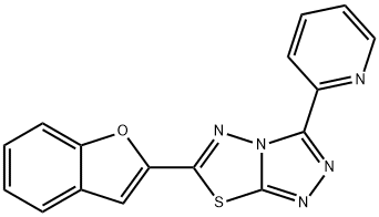 6-(1-benzofuran-2-yl)-3-(2-pyridinyl)[1,2,4]triazolo[3,4-b][1,3,4]thiadiazole,929964-22-7,结构式