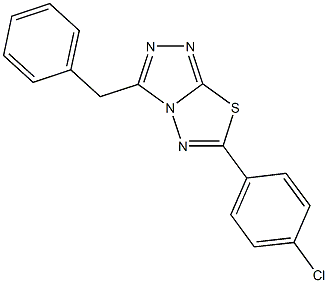 3-benzyl-6-(4-chlorophenyl)[1,2,4]triazolo[3,4-b][1,3,4]thiadiazole,93073-21-3,结构式