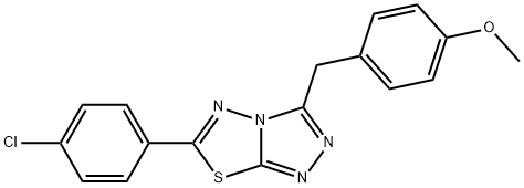 93073-23-5 4-{[6-(4-chlorophenyl)[1,2,4]triazolo[3,4-b][1,3,4]thiadiazol-3-yl]methyl}phenyl methyl ether