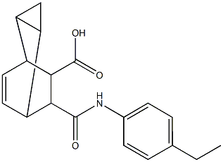 7-[(4-ethylanilino)carbonyl]tricyclo[3.2.2.0~2,4~]non-8-ene-6-carboxylic acid,930781-85-4,结构式