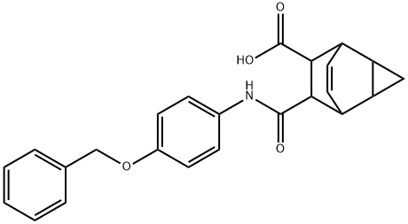 7-{[4-(benzyloxy)anilino]carbonyl}tricyclo[3.2.2.0~2,4~]non-8-ene-6-carboxylic acid Structure