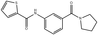 N-[3-(1-pyrrolidinylcarbonyl)phenyl]-2-thiophenecarboxamide Structure