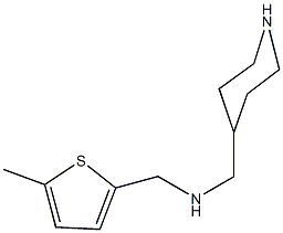 N-[(5-methyl-2-thienyl)methyl]-N-(4-piperidinylmethyl)amine Struktur