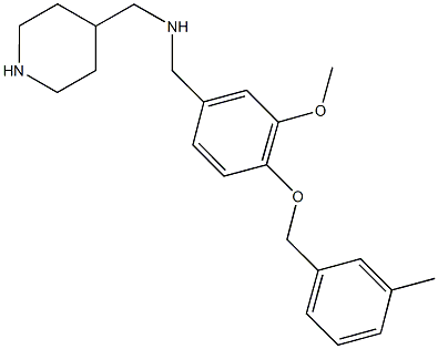 N-{3-methoxy-4-[(3-methylbenzyl)oxy]benzyl}-N-(4-piperidinylmethyl)amine,931375-76-7,结构式