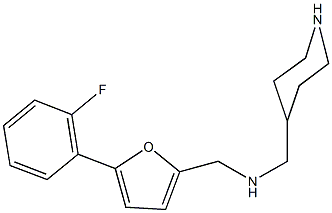 N-{[5-(2-fluorophenyl)-2-furyl]methyl}-N-(4-piperidinylmethyl)amine Structure