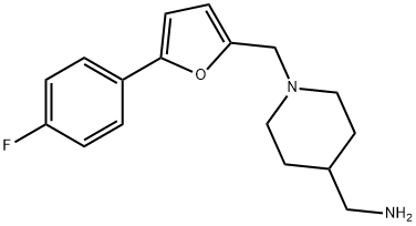 N-{[5-(4-fluorophenyl)-2-furyl]methyl}-N-(4-piperidinylmethyl)amine Struktur