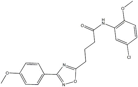 N-(5-chloro-2-methoxyphenyl)-4-[3-(4-methoxyphenyl)-1,2,4-oxadiazol-5-yl]butanamide Struktur