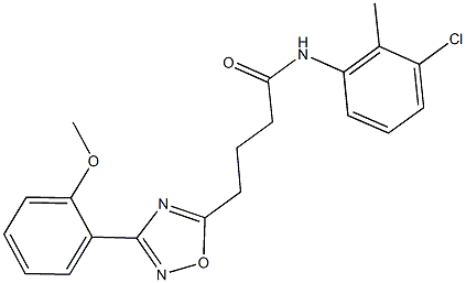 N-(3-chloro-2-methylphenyl)-4-[3-(2-methoxyphenyl)-1,2,4-oxadiazol-5-yl]butanamide Struktur