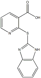 2-(1H-benzimidazol-2-ylsulfanyl)nicotinic acid Structure