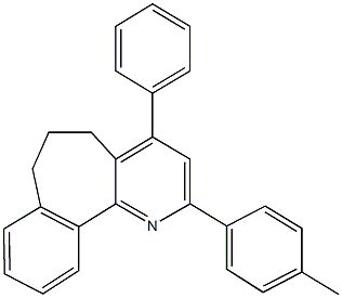 2-(4-methylphenyl)-4-phenyl-6,7-dihydro-5H-benzo[6,7]cyclohepta[1,2-b]pyridine,93214-58-5,结构式