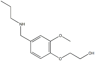 2-{2-methoxy-4-[(propylamino)methyl]phenoxy}ethanol 化学構造式