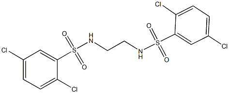 2,5-dichloro-N-(2-{[(2,5-dichlorophenyl)sulfonyl]amino}ethyl)benzenesulfonamide 结构式