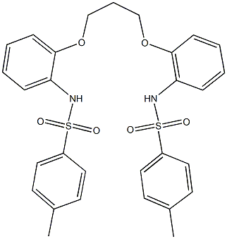 4-methyl-N-{2-[3-(2-{[(4-methylphenyl)sulfonyl]amino}phenoxy)propoxy]phenyl}benzenesulfonamide Structure