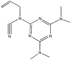 allyl[4,6-bis(dimethylamino)-1,3,5-triazin-2-yl]cyanamide Structure