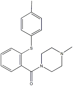 1-methyl-4-{2-[(4-methylphenyl)sulfanyl]benzoyl}piperazine 结构式