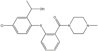 1-[5-chloro-2-({2-[(4-methyl-1-piperazinyl)carbonyl]phenyl}sulfanyl)phenyl]ethanol,93289-06-6,结构式