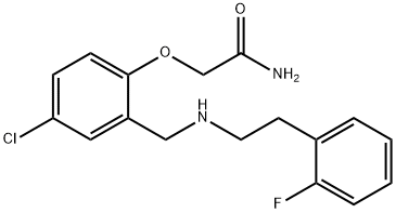 2-[4-chloro-2-({[2-(2-fluorophenyl)ethyl]amino}methyl)phenoxy]acetamide Structure
