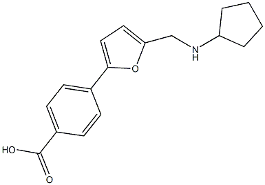 4-{5-[(cyclopentylamino)methyl]-2-furyl}benzoic acid,932954-25-1,结构式