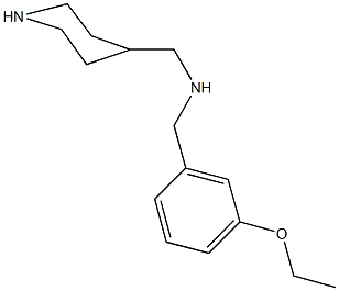 N-(3-ethoxybenzyl)-N-(4-piperidinylmethyl)amine Structure