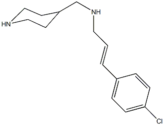 N-(4-chlorocinnamyl)-N-(4-piperidinylmethyl)amine 化学構造式