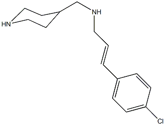 N-(4-chlorocinnamyl)-N-(4-piperidinylmethyl)amine 结构式