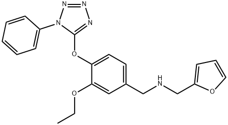 N-{3-ethoxy-4-[(1-phenyl-1H-tetraazol-5-yl)oxy]benzyl}-N-(2-furylmethyl)amine Structure