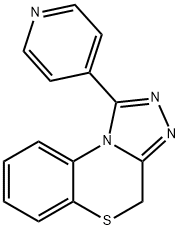 1-(4-pyridinyl)-4H-[1,2,4]triazolo[3,4-c][1,4]benzothiazine 化学構造式