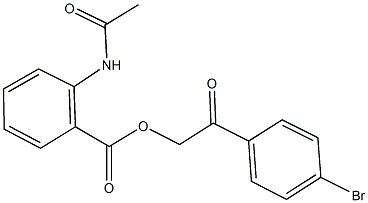 2-(4-bromophenyl)-2-oxoethyl 2-(acetylamino)benzoate Struktur