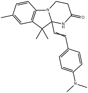 93360-39-5 10a-{2-[4-(dimethylamino)phenyl]vinyl}-8,10,10-trimethyl-3,4,10,10a-tetrahydropyrimido[1,2-a]indol-2(1H)-one