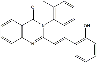 2-[2-(2-hydroxyphenyl)vinyl]-3-(2-methylphenyl)-4(3H)-quinazolinone Structure