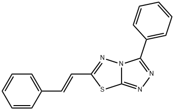 3-phenyl-6-(2-phenylvinyl)[1,2,4]triazolo[3,4-b][1,3,4]thiadiazole Structure