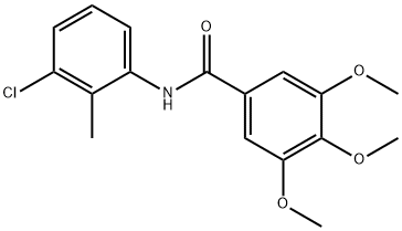 N-(3-chloro-2-methylphenyl)-3,4,5-trimethoxybenzamide 化学構造式
