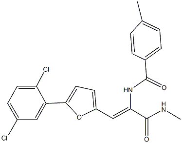 N-{2-[5-(2,5-dichlorophenyl)-2-furyl]-1-[(methylamino)carbonyl]vinyl}-4-methylbenzamide Structure