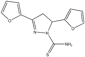 3,5-di(2-furyl)-4,5-dihydro-1H-pyrazole-1-carbothioamide Struktur