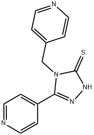 5-(4-pyridinyl)-4-(4-pyridinylmethyl)-4H-1,2,4-triazol-3-yl hydrosulfide 结构式