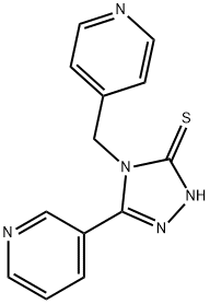 5-(3-pyridinyl)-4-(4-pyridinylmethyl)-4H-1,2,4-triazol-3-yl hydrosulfide Structure