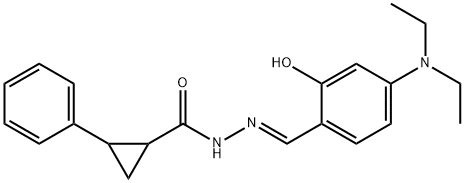 N'-[4-(diethylamino)-2-hydroxybenzylidene]-2-phenylcyclopropanecarbohydrazide 结构式