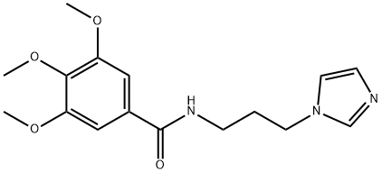 N-[3-(1H-imidazol-1-yl)propyl]-3,4,5-trimethoxybenzamide 化学構造式