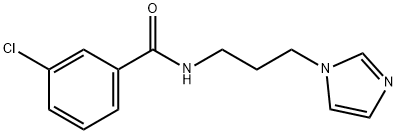 3-chloro-N-[3-(1H-imidazol-1-yl)propyl]benzamide,93669-22-8,结构式