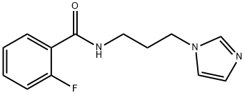 2-fluoro-N-[3-(1H-imidazol-1-yl)propyl]benzamide 结构式