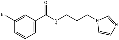 3-bromo-N-[3-(1H-imidazol-1-yl)propyl]benzamide Struktur